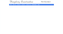 Desktop Screenshot of humphreyconstruction.net